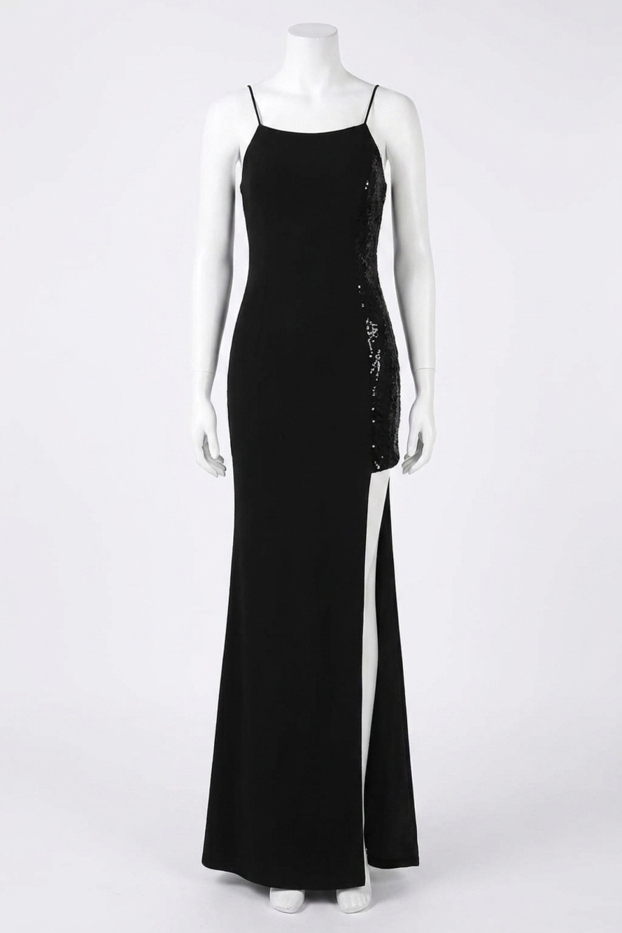 NEW SHERRI HILL high slit in black